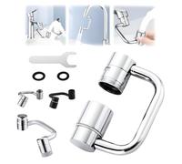 1080° Rotating Faucet Extender, 2025 New Rotatable Tap Extender Adapter for Kitchen & Bathroom Sink - Multifunctional Faucets Aerator Extension, Sink Sprayer Attachment with 2 Model (Silver-Copper)