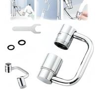 1080° Rotating Faucet Extender, Kitchen Bathroom Sink Faucets Sprayer Attachment with 2 Mode All-Angle Control Multifunction Rotating Swivel Faucet Aerator Extender