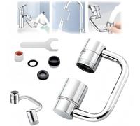 1080° Rotating Faucet Extender with Rotating Mechanical Arm for Kitchen Sink, Universal Sprayer for Bathroom Sink with 2 Water Output Modes (1 Piece)