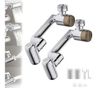 1080°Rotating Faucet Extender with Upward Facial Mist, 4 Water Modes & Built-in Filter, Rotating Faucet Extender with Filter for Bathroom Kitchen Wash Hand Hair Face (2A)