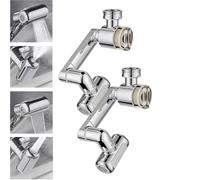 1080° Rotating Faucet Extender with Upward Facial Mist, 4 Water Modes & Built-in Filter, Rotating Faucet Extender for Bathroom, Multifunctional Universal Robotic Arm -Wash Hand/Hair/Face (2pc)