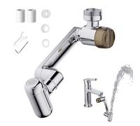 1080° Rotating Faucet Extender with Upward Facial Mist | 4 Water Modes & Built-in Filter Water Saving | Universal Sink Aerator for Kitchen Bathroom Shower Hotel Dorm Apartment