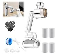 1080° Rotating Faucet Extender with Upward Facial Mist, Upward Spray Features for Face Washing, 4 Water Modes & Built-in Filter, Universal Sink Faucet Aerator for Bathroom & Kitchen (1pc)