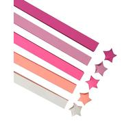 1080 Sheets Origami Star Paper 5 Pink Color Strips Double Sided Lucky Star Decoration Folding Paper for DIY Hand Art Crafts, School Teaching Supplies (Pink-1080 sheets)