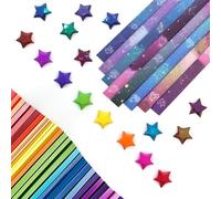 1080 Sheets Origami Star Paper Strip with 2 Styles, Star Strips, Double Sided Origami Paper Stripsfor Arts Crafting Supplies