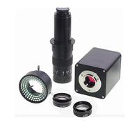 1080P 60FPS IMX385 V2 WDR Industry C-Mount Camera Microscope 180X 0.75X 0.5X Aux Lens 96 LED Ring Light Adjustable Magnification