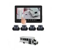 1080P AI 360 Degree All Round View Panoramic View Backup Camera System Real-time Views & Recording For Truck Trailer Bus Van Rv