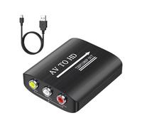 1080P AV RCA to -Compatible Composite Adapter AV to HD Audio Video Converter with USB Cable for N64 HD TV VHS VCR