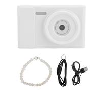 1080P Digital Camera 48MP Vlogging Camera Dual Lens Compact Travel Camera for Students Beginners Outdoor Photography (White)