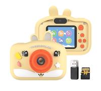 1080P Digital Camera Dual Lens 2 0 Inch IPS Screen 8X Selfie Timer OTG Music Game Play Built-in Battery with 32GB TF Card USB Reader Neck Strap Birthday