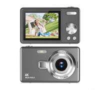 1080P Digital Camera Supporting 96MP Photos, 16X Digital Zoom, 2.4 Inch IPS HD Display For Real-Time Preview And Review(Gray)