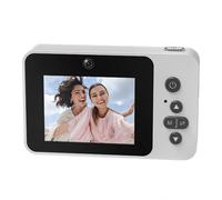 1080P Digital Camera with 12MP Photo, Dual Lens, Auto Focus, 2.4 Screen, Compact HD Selfie Cam for Kids, Beginners, Travel, and Everyday Photography (White)