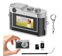 1080P FHD Keychain Camera, Ultra Tiny Pocket Digital Camara with 16GB TF Card, OTG Function, LED Fill Light for Outdoor Travel Study Daily Record