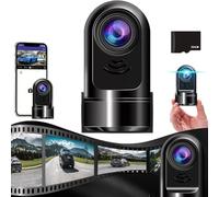1080P HD 360° Rotating Mini ADAS Dashcam, Car Dash Camera - Front and Back Dash Camera for Cars, 24H Parking Mode/Built-in Wi-Fi/Night Vision/Motion Detection/Loop Recording (32G)