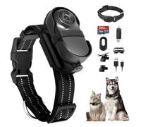 1080P HD Cat Collar Camera, Cordless Dog Collar Camera with 360° Rotating Bracket, 170° Wide Angle & 32GB SD Card, Mini Sport Action Camera for Video Records and Photos Pet Camera for Cats Dogs Gifts