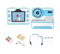 1080P HD Kids Camera Instant Print Dual Lens Childrens Photo Creator with Color Pens 3 Rolls Print Paper DIY Toy Selfie Digital Camera for Boys & Girls Ages 3-12(Blue)