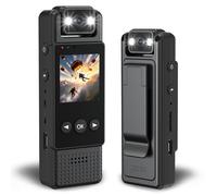 1080P HD Portable Body Camera with Audio/Video Recording, Photo Taking, Motion Detection, Night Vision, 6 Hours Battery, Pocket Clip Camera for Sports, Security