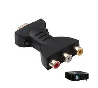 1080P HDMI to AV RGB RCA Converter, High-Definition AV Video Adapter Gold Plated Red White Interface, Compatible with TV Laptop Xbox VCR Camera DVD USB Charging