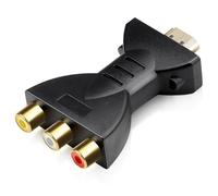 1080P HDMI to AV RGB RCA Converter, High-Definition AV Video Adapter Gold Plated Red White Interface, Compatible with TV Laptop Xbox PS2 PS3 STB VHS VCR Camera DVD USB Charging