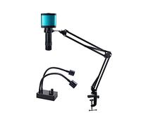 1080P HDMI USB Digital Camera Industrial Video Image Microscope 48MP 4K, Mini Spotlight 130x Zoom C Mount Lens Cantilever Stand (Color : 48MP 4K Microscope)