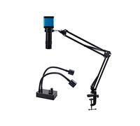 1080P HDMI USB Digital Camera Industrial Video Image Microscope 48MP 4K, Mini Spotlight 130x Zoom C Mount Lens Cantilever Stand (Color : 22MP Microscope)