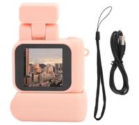 1080P Mini Body Camera Portable Retro Ultra-compact Camera with 1.44Inch Display Flash Light L-oop Recording Mini Body Mounted Camera Suitable for Outdoor Camping Travel Sports Daily(Pink)