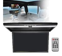 1080p Overhead Flip Down Monitor with Remote Control, 17.3in HD Digital TV, MP5, HDMI, USB, SD, IR, FM - Ceiling Video Display