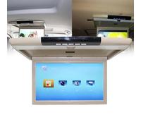 1080p Overhead Flip Down Monitor with Remote Control, 17.3in HD Digital TV, MP5, HDMI, USB, SD, IR, FM - Ceiling Video Display