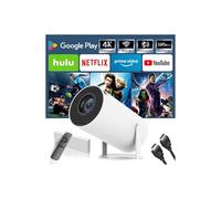 1080P Projector with Android 11, 300 ANSI Home Theater Projector, 4K Support, 30-130” Display, WiFi 6, BT 5.0, Portable Movie Projector Compatible with Smartphone, HDMI, USB, PS5