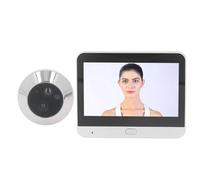 1080P Ring Peephole Camera, 4.3 Inch IPS LCD Peep Hole Camera for Front Door Wireless, 20 Degree Viewing Night Vision Intercom Digital Door Viewer for Home Security