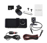 1080P Three Lens Car DVR DashCam Video Recorder Front Rear and Inside Camera, Loop Car Dvr Camera Dashcam Front and Rear View Backup