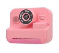 1080P Video Camera, 800mAh Camera Instant Print 2.4 Inch IPS Screen Shockproof for Travel (Pink)