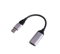 1080P Video Capture Card -Compatibleto USB A/USB-C Video Grabber for Computer Camera Live Stream Meeting Recording