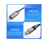 1080P Video Capture Card -Compatibleto USB A/USB-C Video Grabber for Computer Camera Live Stream Meeting Recording