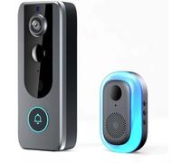 1080P Video Doorbell Camera,1080P WiFi Video Doorbell Camera Wireless,for Tuya WiFi,for Tuya Ecosystem, Wireless HD Camera with for INSTANT Notification and Two-Way Audio,4000mAh USB-C