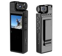1080P Wearable Mini Body Camera 6 Hours Video Recording 180° Rotatable Lens Taking Picture Motion Detection, Small Body Cam Video Cameras for Cycling Law Enforcement Security