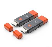 1080P Wireless Adapter 50 Metres Range Transmitter and Receiver Set Play Low Lag for Home Cinema Console Laptop Orange