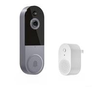1080p Wireless Video Doorbell Featuring For Night Vision, Two Way Audio Communication, Human Detection Sensor, And WiFi Connectivity(gray)