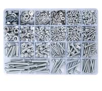 1080pc Screw Bolt And Nut And Flat Washer Combination Kit, M3/M4/M5/M6 Cross Slotted Head Hexagon