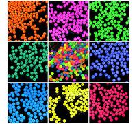 1080pcs Set of Czech Glass Round Pressed Beads 3mm Estrela NEON (UV Active) 8 Colors+Mix