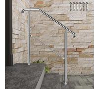 108cm Stainless Steel Handrail Entrance for Stairs Outdoor&Indoo Balustrade Grab Rail Silver