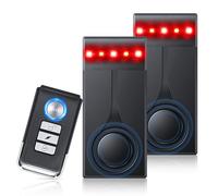 108dB Car Alarm System, Car Anti-Theft Vibration Sensor Alarm & Red Light, Wireless Remote Anti Theft Vehicle Device with Magnetic Install Design for RV, SUV, Truck