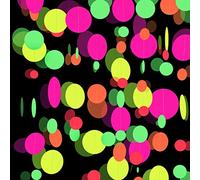 108feet Paper UV Round Dot Neon Garland Blacklight Reactive Glow in The Dark Party Supplies Streamers Glow Fluorescent Hanging Circle Dots Banners for Wedding Birthday Neon Party Decorations