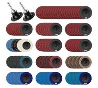 108Pcs 2 Inch Sanding Discs Set Quick Change Surface Conditioning Disc with 1/4 inch Holder Die Grinder Accessories for Surface Strip Grind Polish Burr Finish Rust Paint Removal