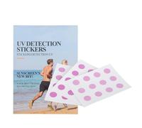 108PCS Sun Exposure Stickers, Color Shift Patches, Skin Sunlight Monitor, Reusable Sun Alert, Outdoor Safety Indicator (Round)