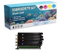 108R00971 Drum Unit Compatible for Xerox Phaser 6700 6700N 6700DN 6700DT 6700DX Printers, High-Definition Printing Effect with Chip, 60000 Pages (4-Pack BK/C/M/Y)