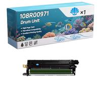 108R00971 Drum Unit Compatible for Xerox Phaser 6700 6700N 6700DN 6700DT 6700DX Printers, High-Definition Printing Effect with Chip, 60000 Pages (1 Pack Cyan)