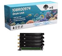 108R00974 Drum Unit Compatible for Xerox Phaser 6700 6700DN 6700DT 6700DX 6700N Printers, High-Definition Printing Effect with Chip, 60000 Pages (4 Pack Black)