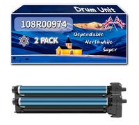 108R00974 Drum Unit Compatible for Xerox Phaser 6700 DN 6700 DNM 6700 DT 6700 DTM 6700 DX 6700 DXM 6700 N 6700 NM 6700 Printers (2 Pack Black)