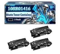 108R01416 Waste Toner Container Compatible for Xerox Phaser 6510 6510DN 6510N Printers, With Chip Large Capacity 30000 Pages (3 Pack Black)